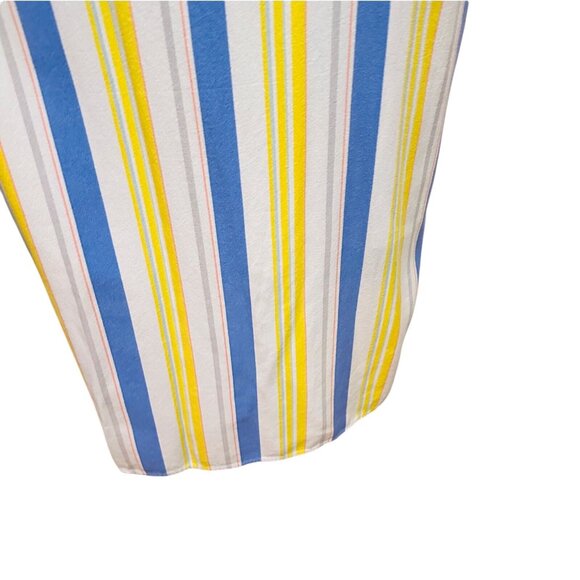 Madison Striped Sundress Womens XL Colorful Midi Spaghetti Strap Lined Side Slit - Picture 7 of 13